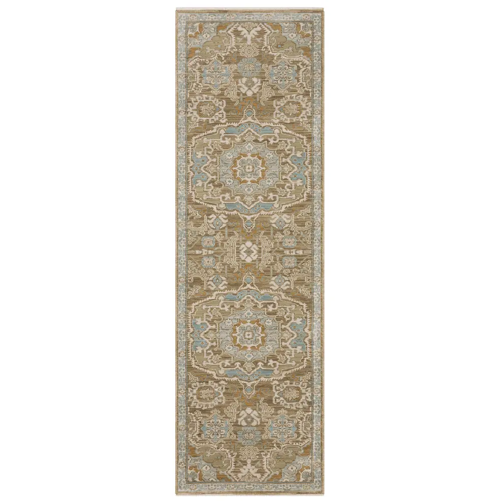 Maeve MAE13 Brown/ Teal Indoor Area Rug - 2'3