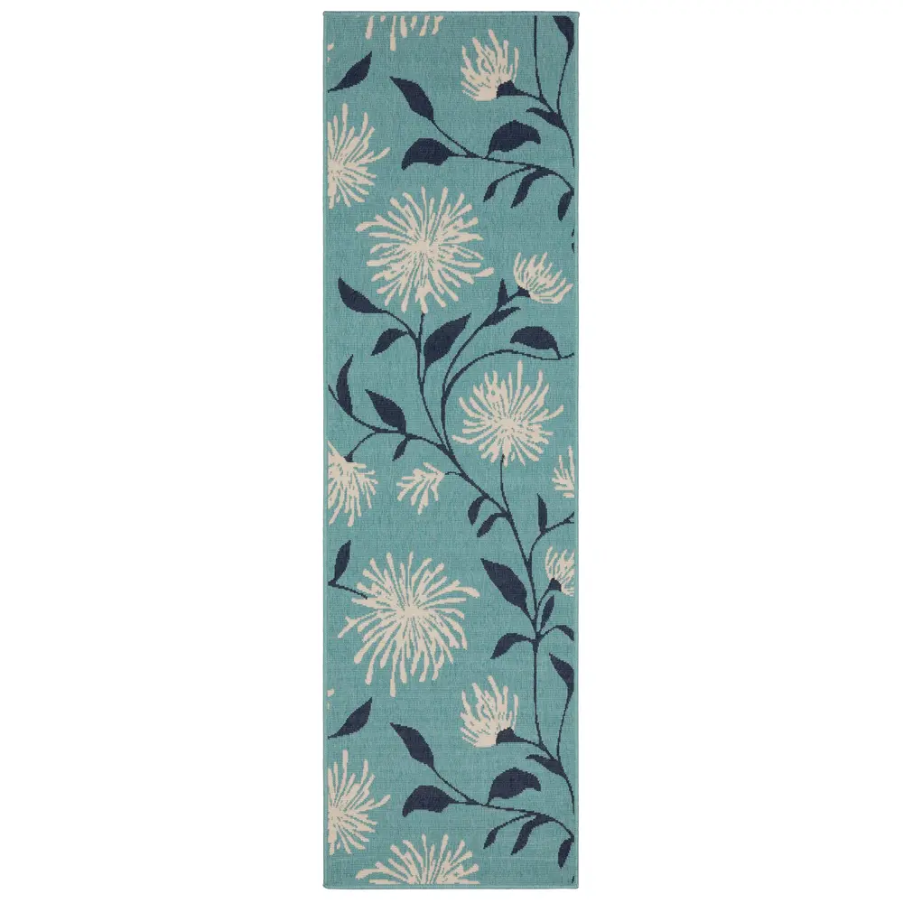 Meridian 9929S Blue/ Navy Indoor/Outdoor Area Rug - 2'3