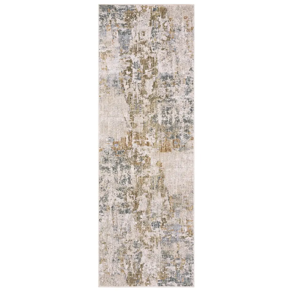 Soho SOH08 Beige/ Rust Indoor Area Rug - 2'7