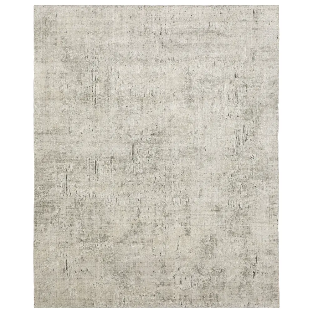 Solstice SLS05 Beige/ Charcoal Indoor Area Rug - 8' x 10'