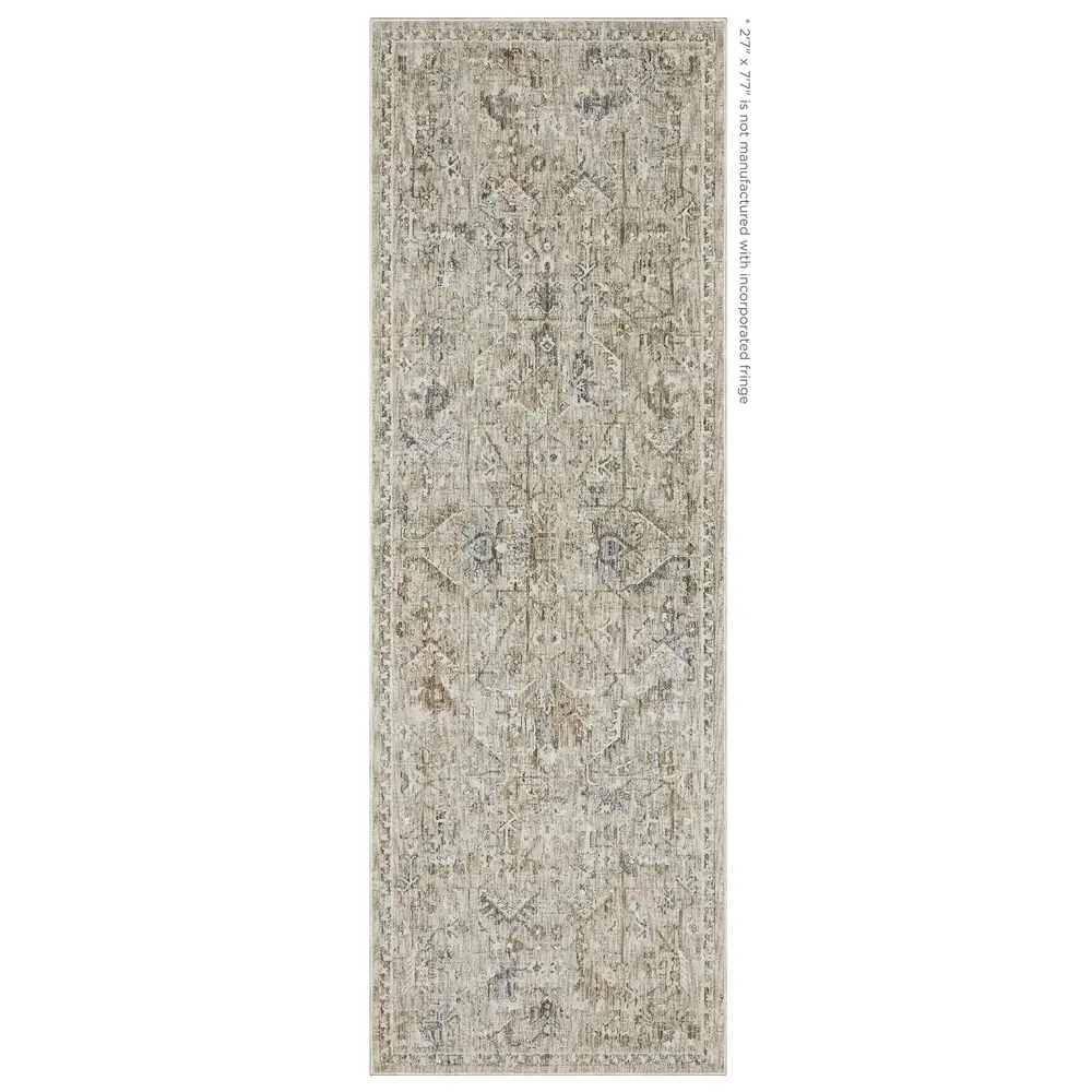 Avalon AVA02 Beige/ Blue Indoor Area Rug - 2'7