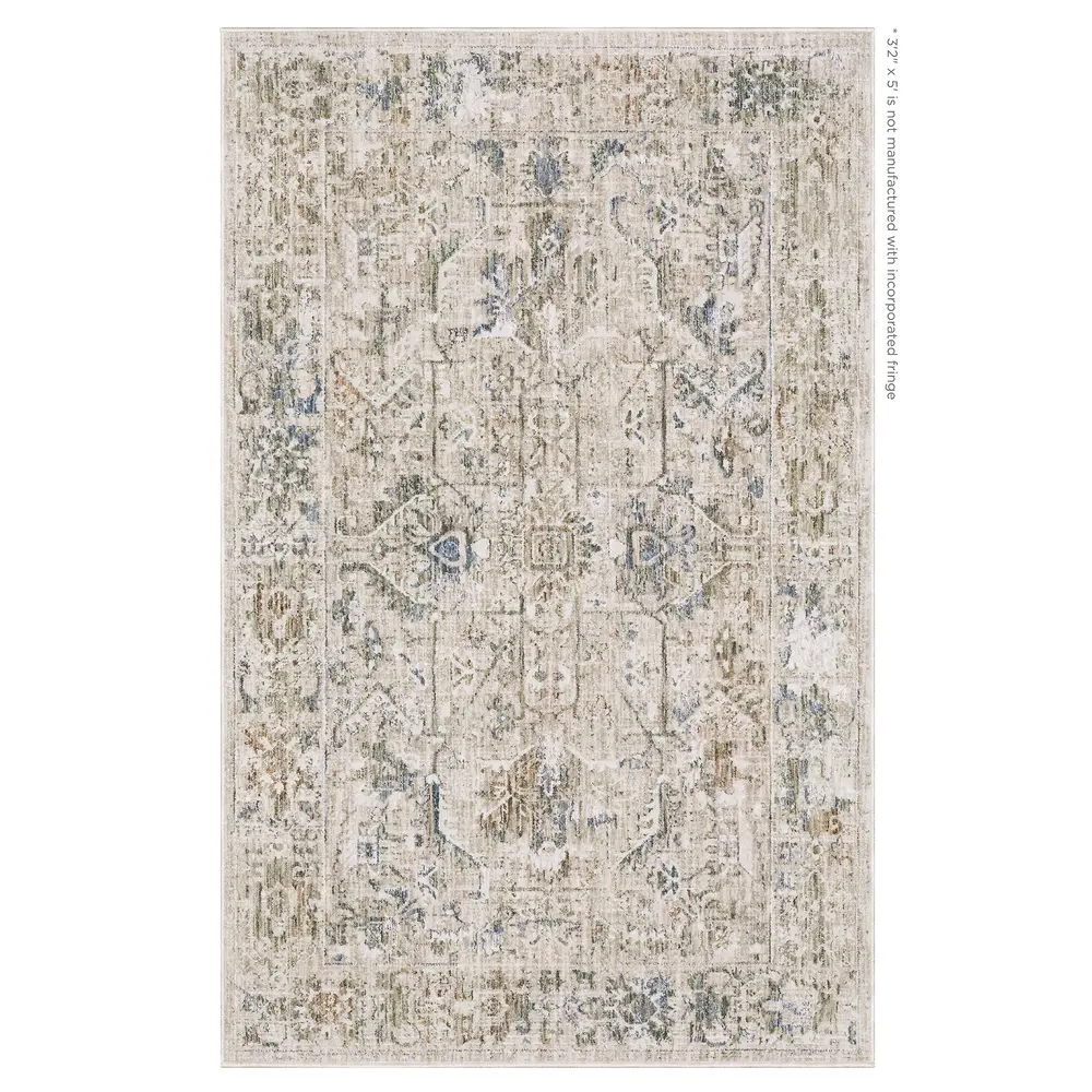 Avalon AVA02 Beige/ Blue Indoor Area Rug - 3'2