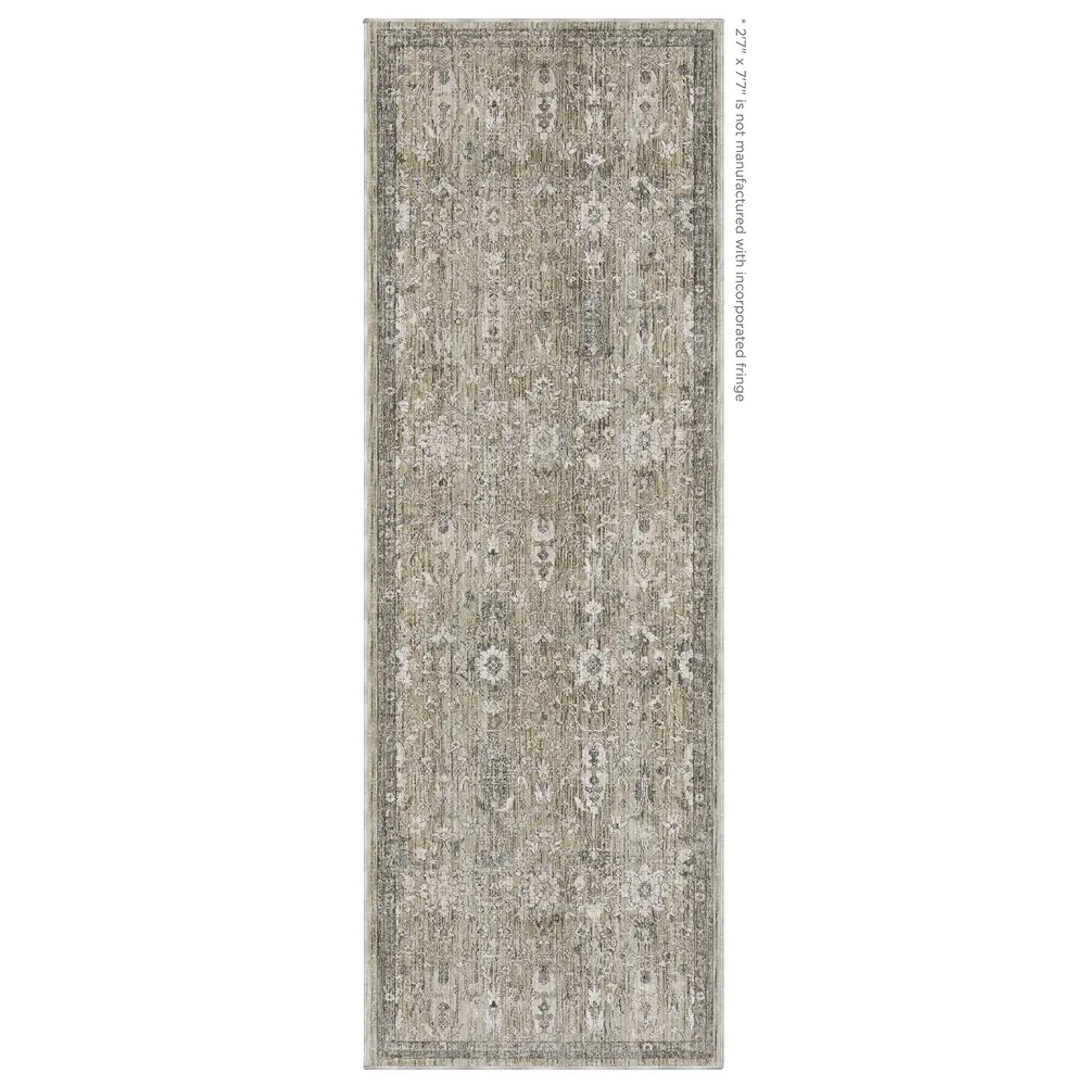 Avalon AVA03 Beige/ Grey Indoor Area Rug - 2'7