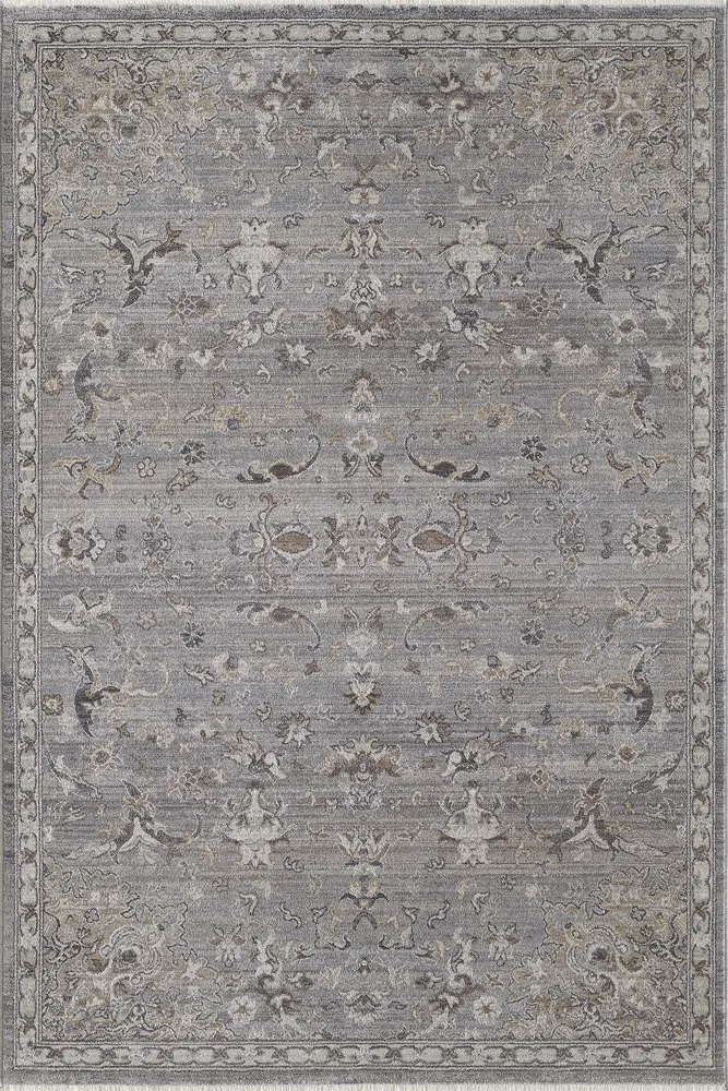 Adele 8802 Grey Daphne Machine Woven Performance Area Rug