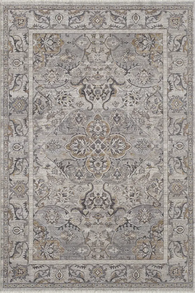 Adele 8803 Grey Beige Delaney Machine Woven Performance Area Rug