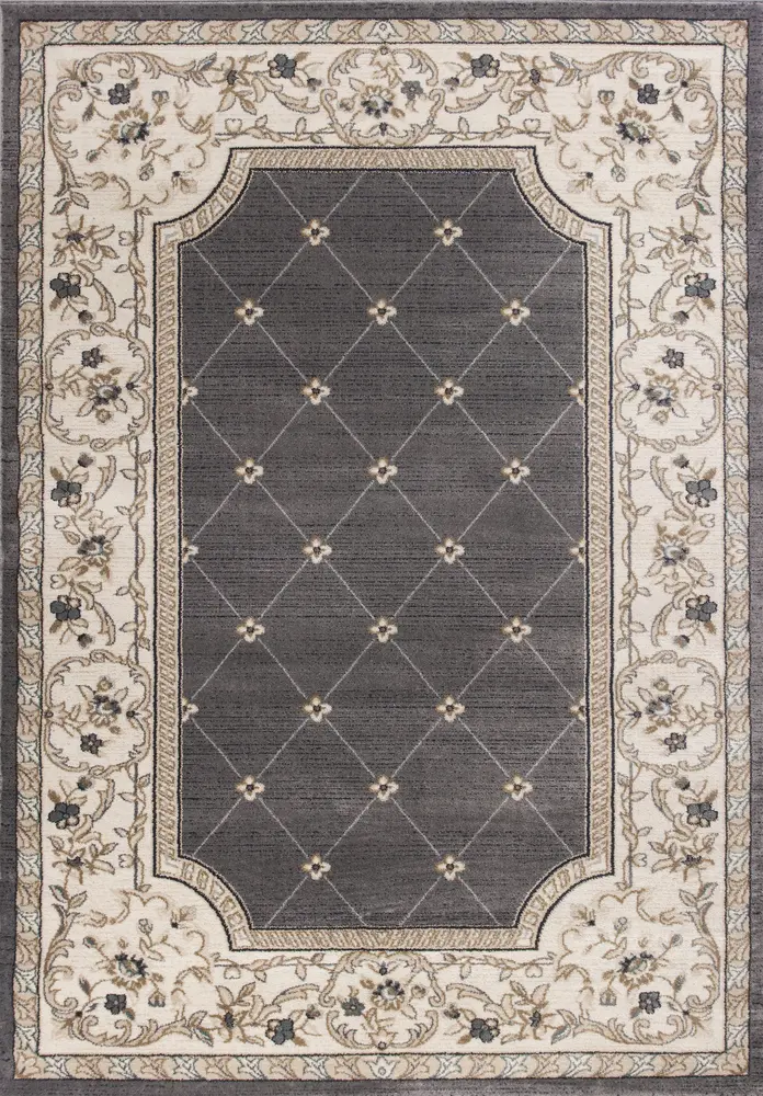 Avalon 5615 Grey/Ivory Courtyard Machine Woven Performance Area Rug