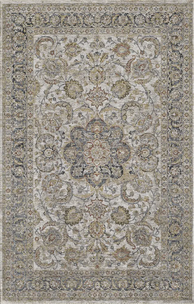 Avani 8403 Ivory Medallion Machine Woven Performance Area Rug