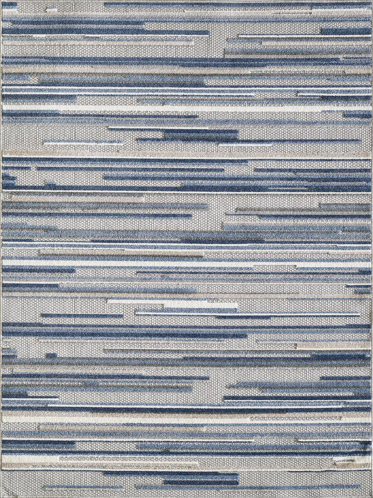 Calla 6920 Blue Denni Machine Woven Performance Area Rug