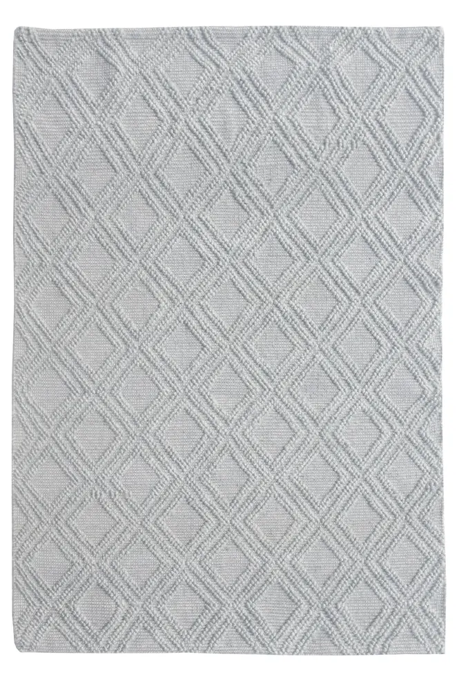 Chloe 7721 Grey Diamond Handwoven Performance Area Rug