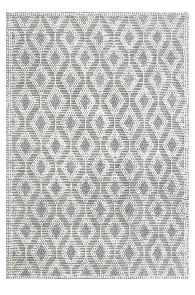 Chloe 7723 Ivory Grey Trellis Handwoven Performance Area Rug