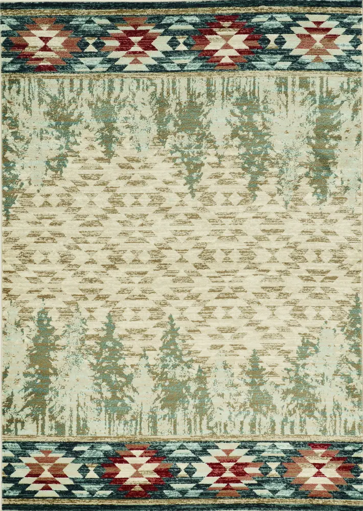 Chester 5635 Ivory Pines Machine Woven Performance Area Rug