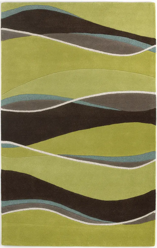 Eternity 1084 Lime/Mocha Landscapes Hand Tufted Area Rug