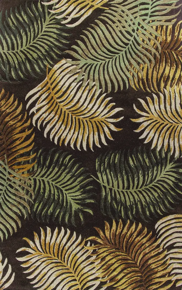 Havana 2617 Espresso Fern View Hand Tufted Area Rug