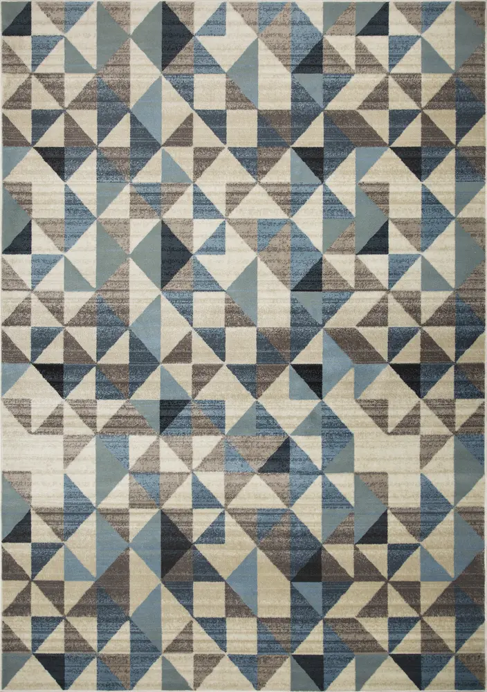 Heritage 9365 Blue/Grey Scope Machine Woven Performance Area Rug