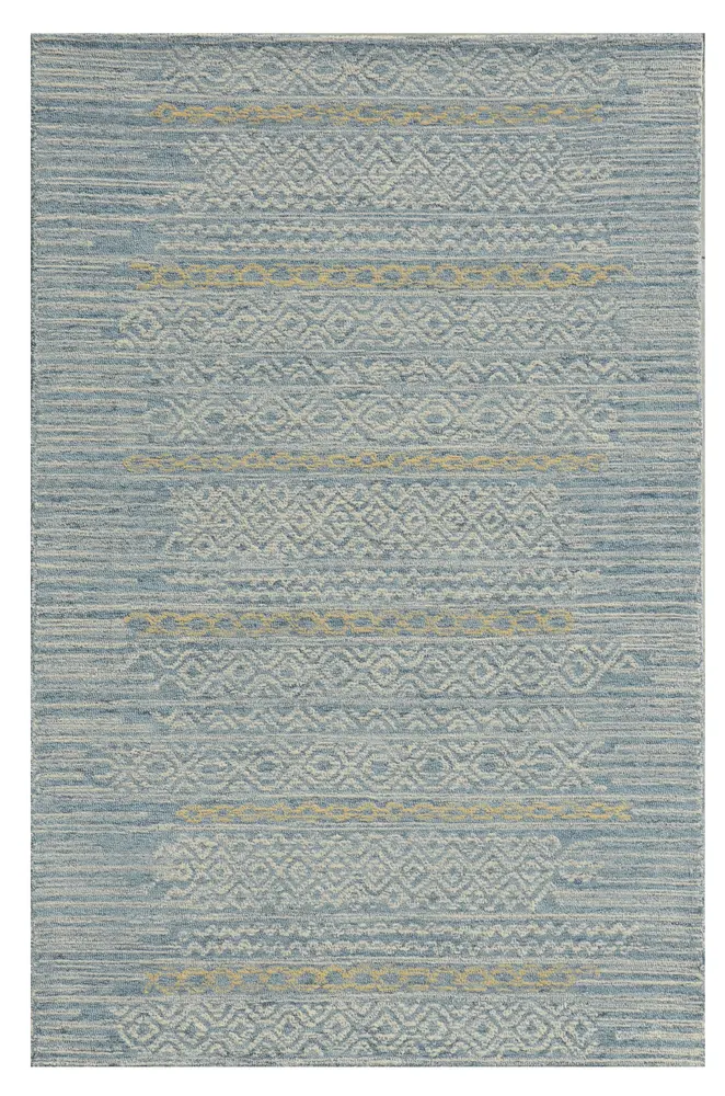 Hudson 2466 Blue Boho Hand Tufted Area Rug