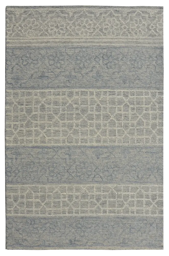 Hudson 2467 Blue/Grey Mosaic Hand Tufted Area Rug