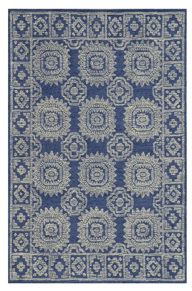 Hudson 2469 Navy Suzani Hand Tufted Area Rug