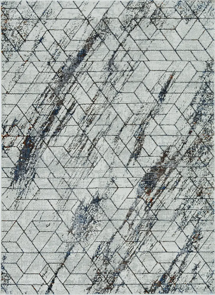 Inspire 7503 Ivory Elliott Machine Woven Performance Area Rug