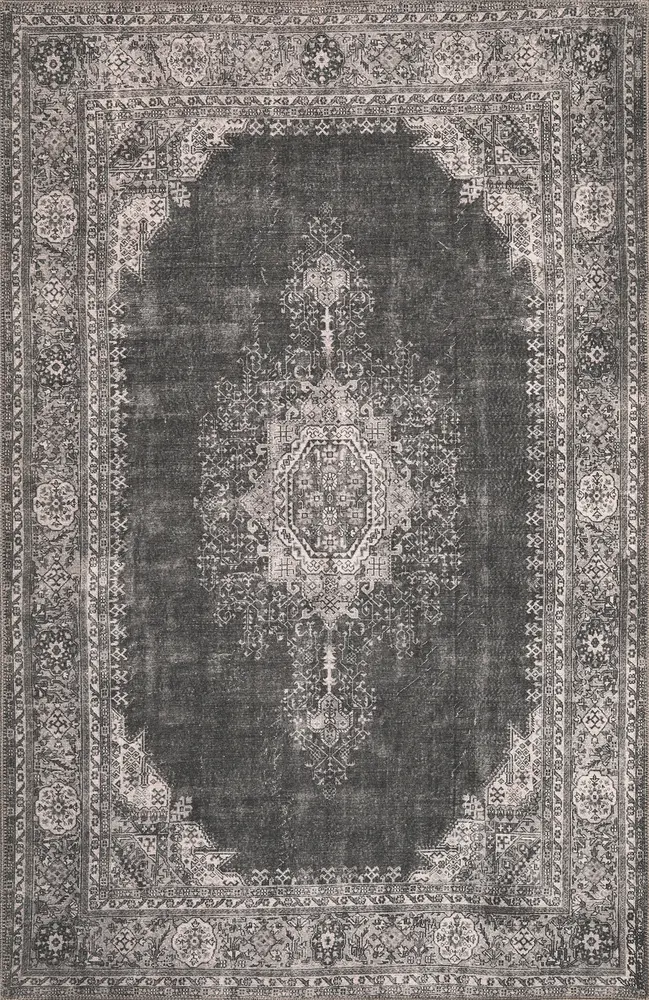 London 4803 Grey Lauren Machine Woven Washable Performance Area Rug