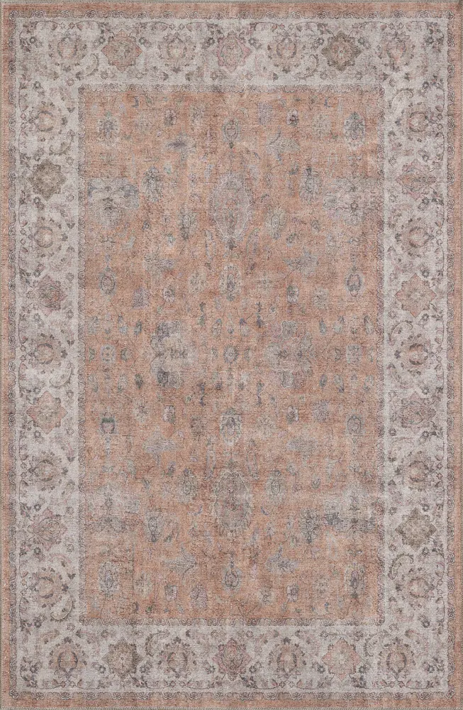 London 4816 Rust/Ivory Frederik Machine WovenPerformance Area Rug