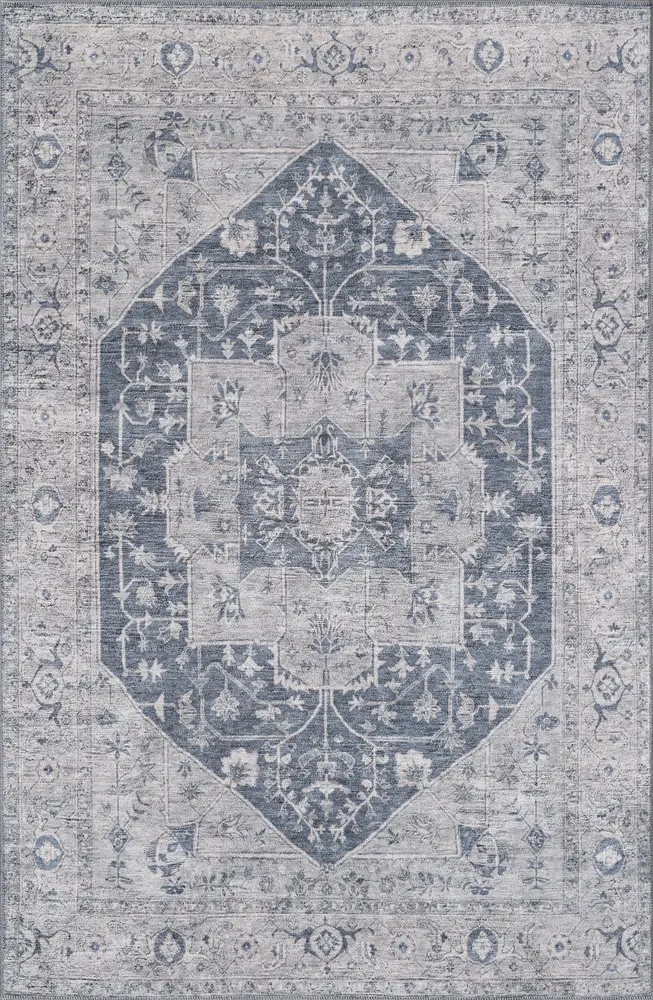 London 4819 Denim Parisain Machine WovenPerformance Area Rug