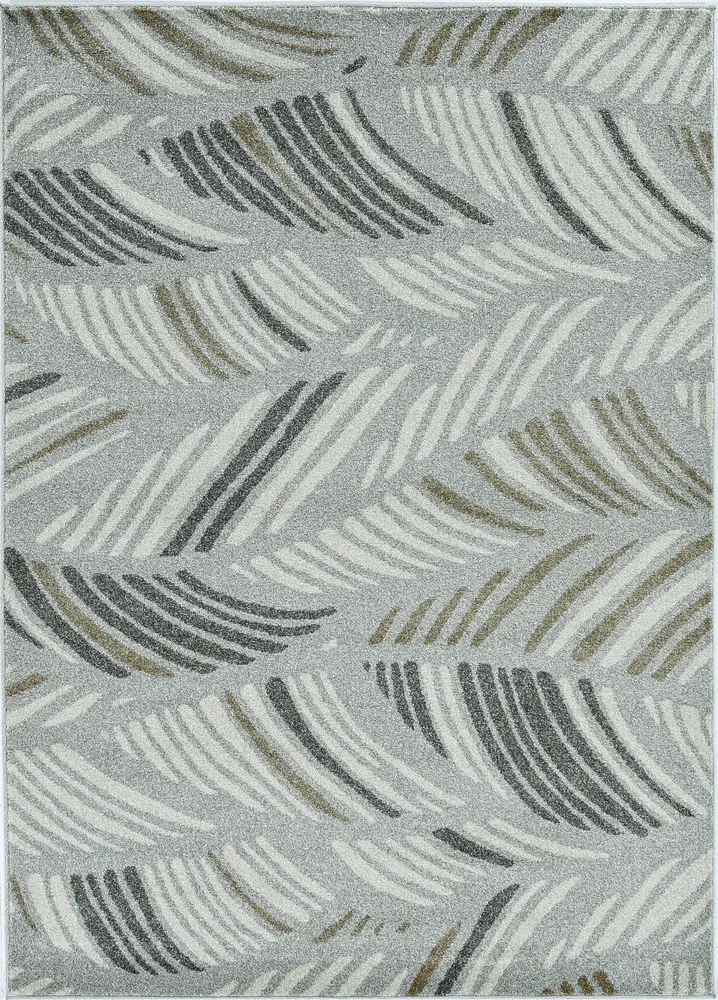 Lucia 2769 Grey Folia Machine Woven Performance Area Rug
