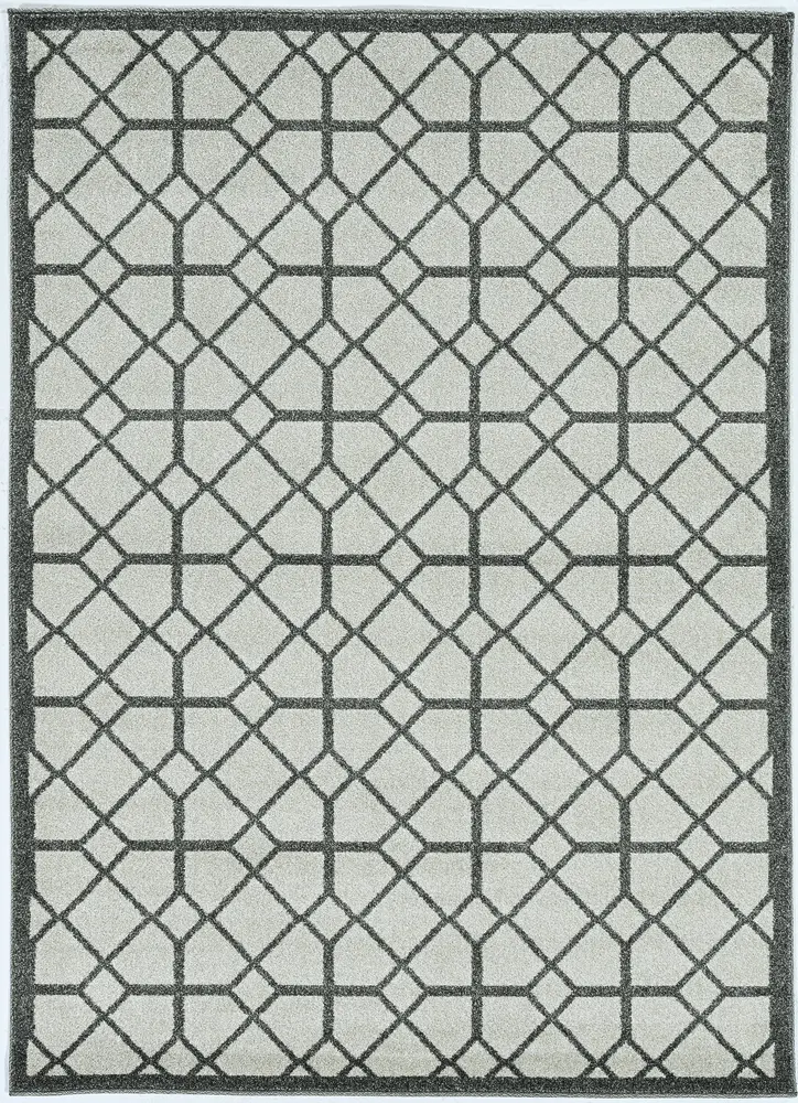 Lucia 2773 Ivory/Grey Scope Machine Woven Performance Area Rug