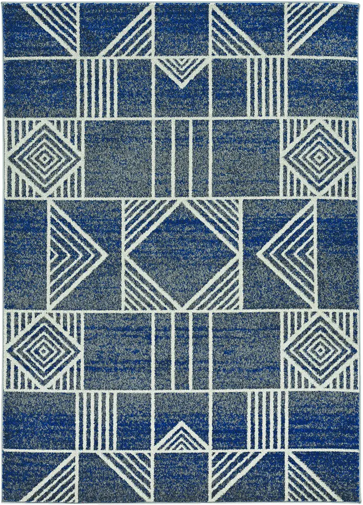 Lucia 2774 Blue Dimensions Machine Woven Performance Area Rug
