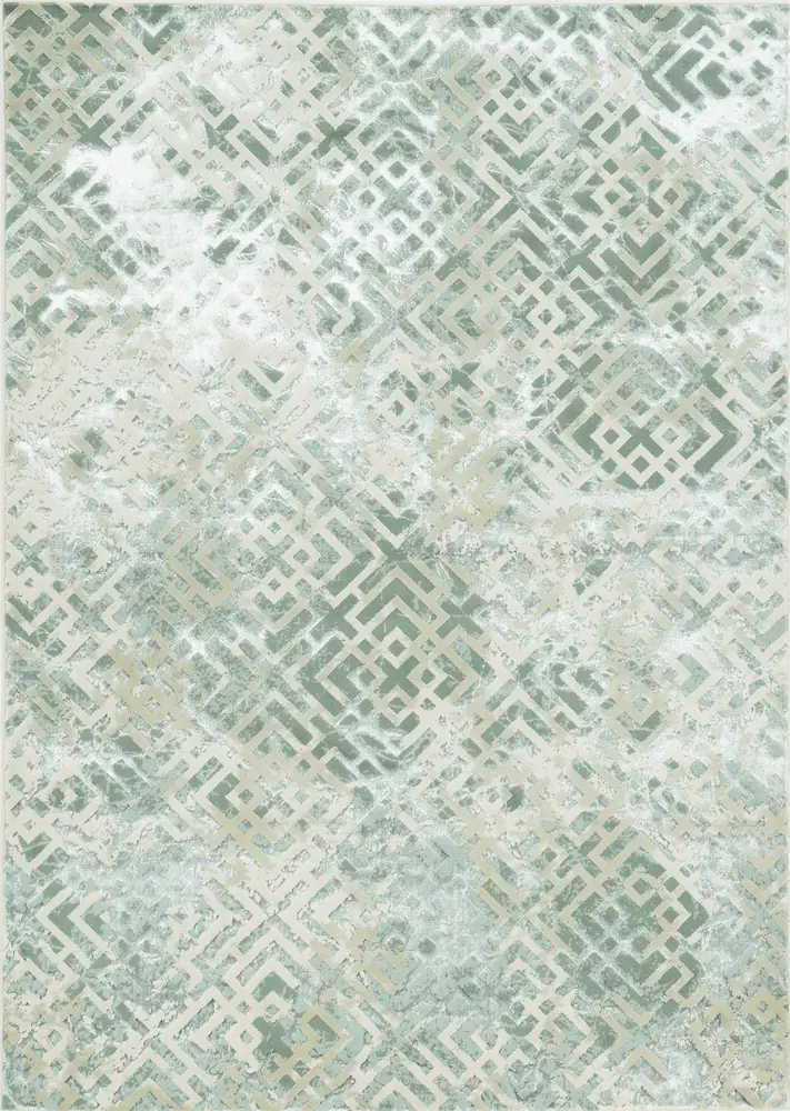 Luna 7124 Sand Silver Dimensions Machine Woven Performance Area Rug