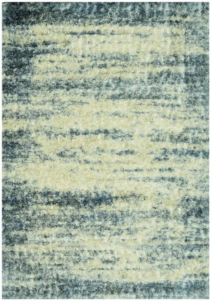 Merino 6714 Ivory/Blue Landscapes Machine Woven Performance Area Rug