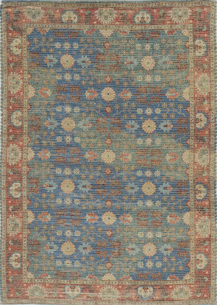 Morris 2227 Blue/Red Traditions Handwoven Area Rug