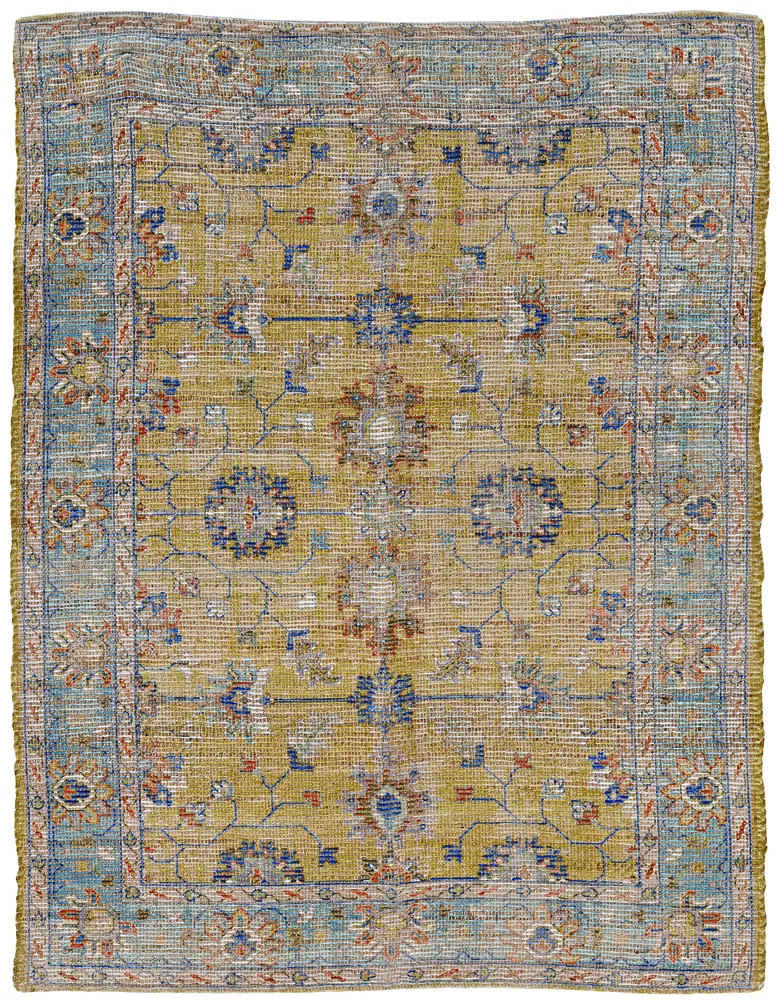 Morris 2231 Gold/Lt Blue Karissa Handwoven Area Rug