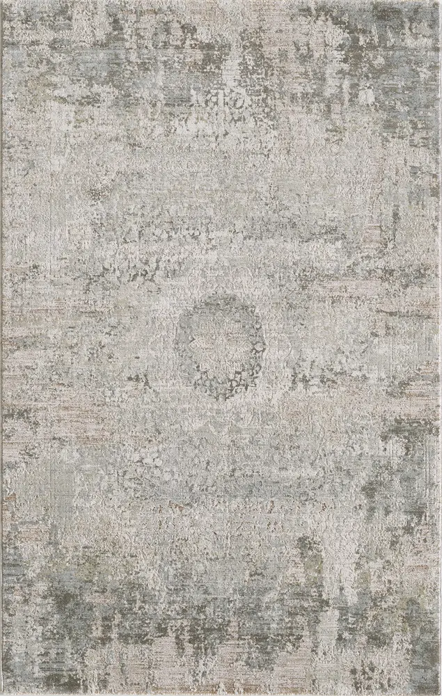 Peyton 4005 Ivory Beige Medallion Machine Woven Performance Area Rug