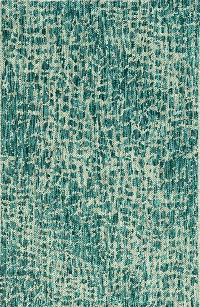 Provo 5750 Teal Safari Machine Woven Performance Area Rug