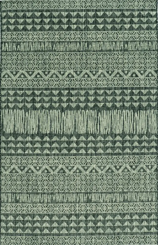 Provo 5761 Charcoal Tribe Machine Woven Performance Area Rug