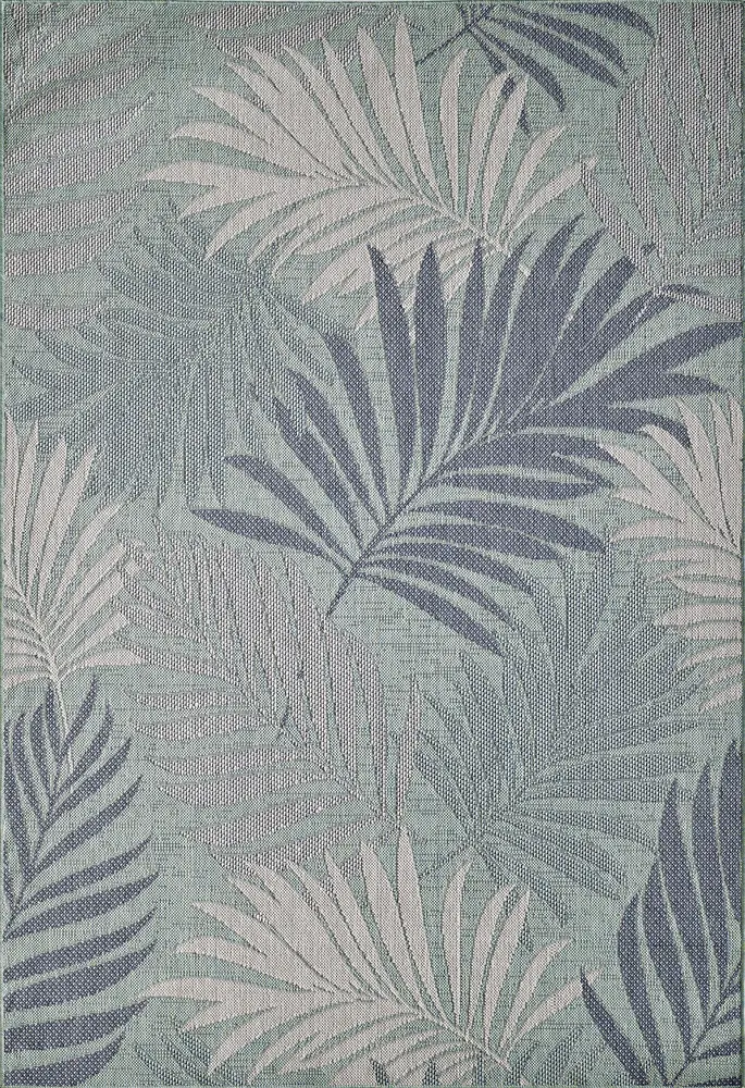 Provo 5788 Aqua Palms Machine Woven Performance Area Rug