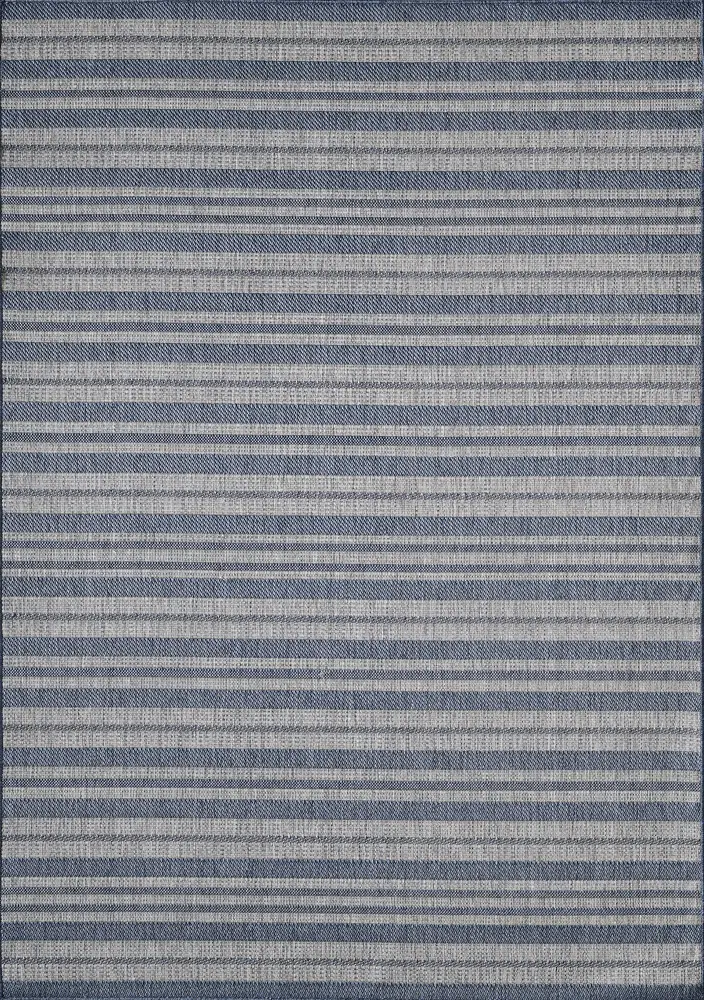 Provo 5790 Blue Stripes Machine Woven Performance Area Rug