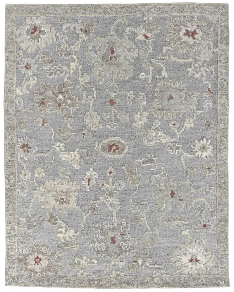 Sophia 2401 Earl Grey Claudette HandknottedArea Rug