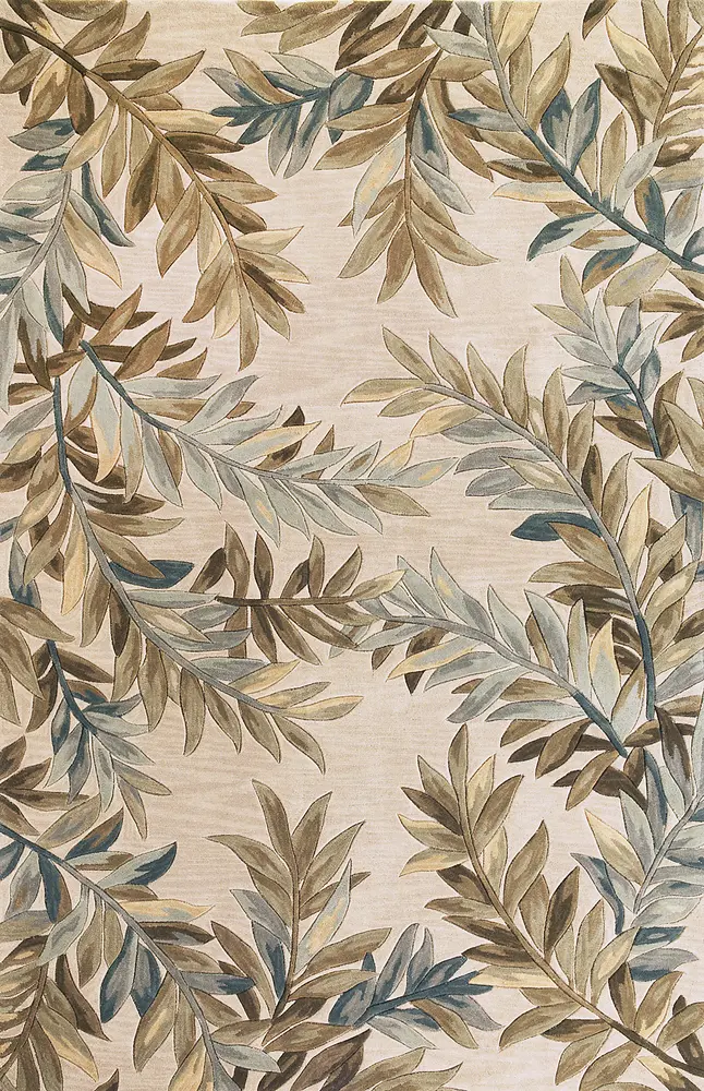 Sparta 3126 Ivory Tropical Branches Hand Tufted Area Rug