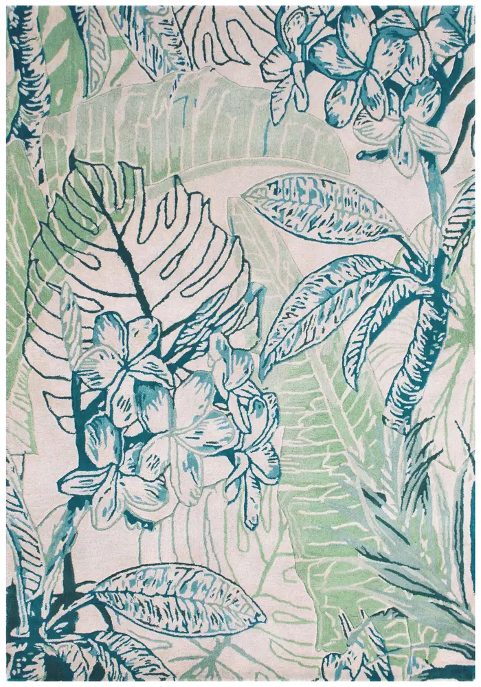 Sparta 3184 Ivory/Green Foliage Hand Tufted Area Rug