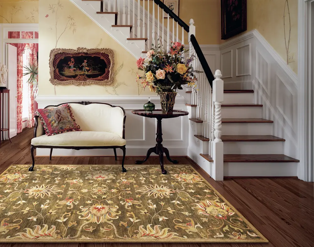 Syriana 6010 Emerald Green Agra Hand Tufted Area Rug