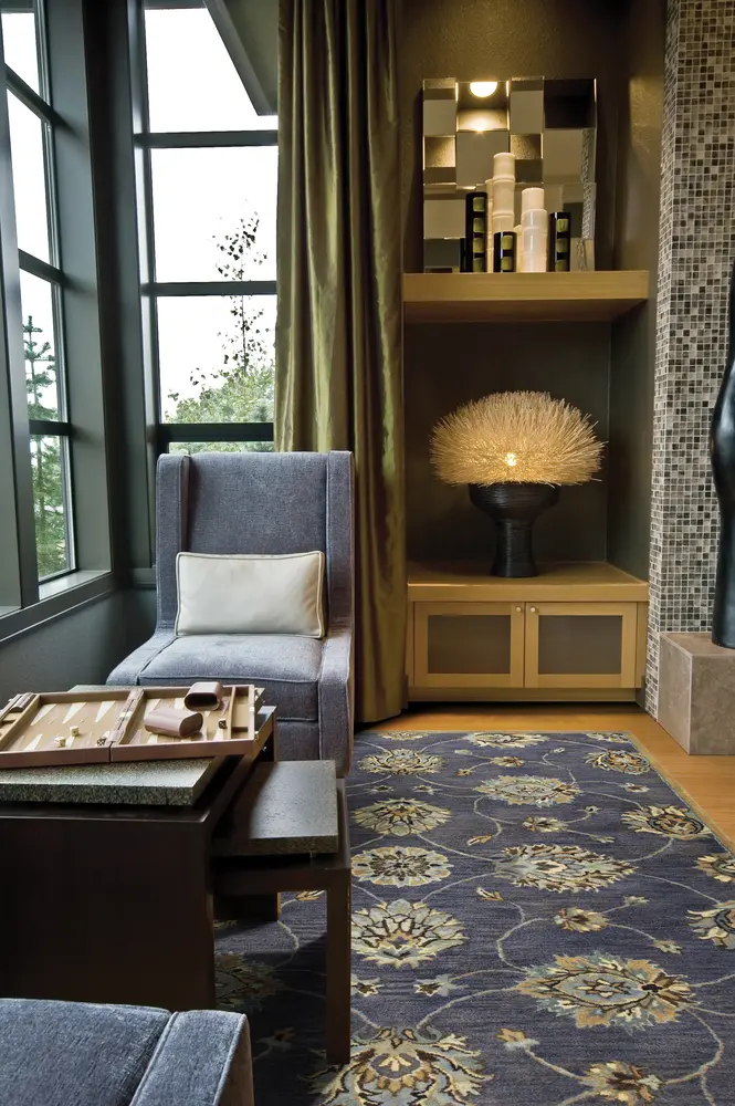 Syriana 6024 Midnight Kashan Hand Tufted Area Rug