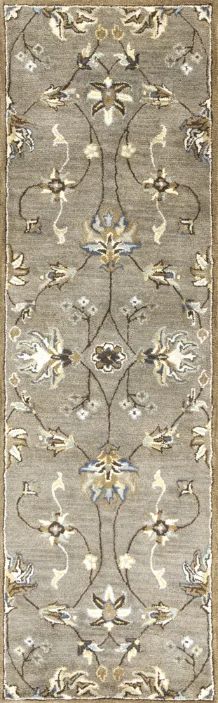 Syriana 6028 Grey Allover Kashia Hand Tufted Area Rug