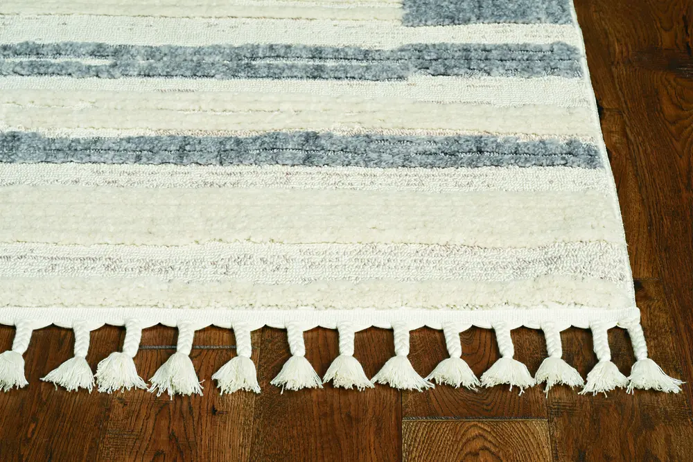Willow 1106 Ivory Grey Landscape Machine Woven Performance Area Rug