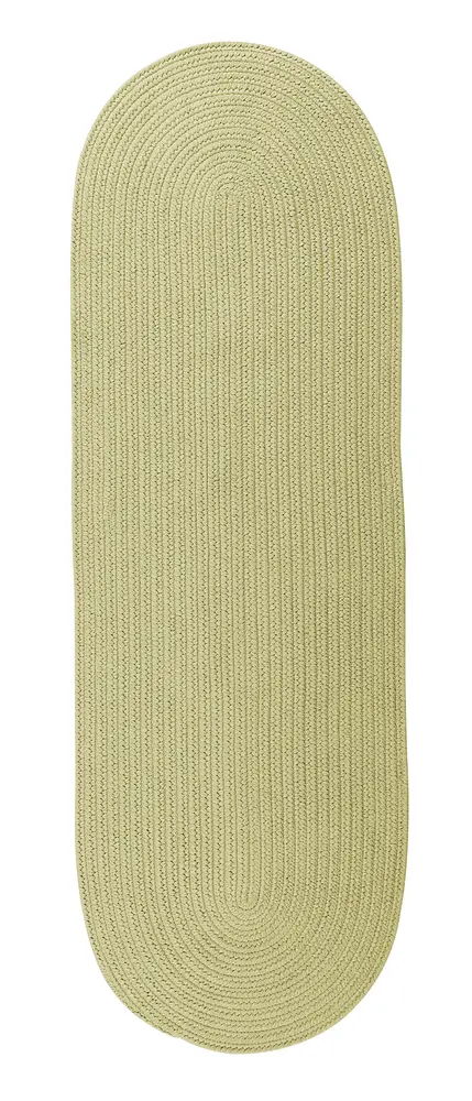 Reversible Flat-Braid (Oval) Runner - Sprout Green 2'4