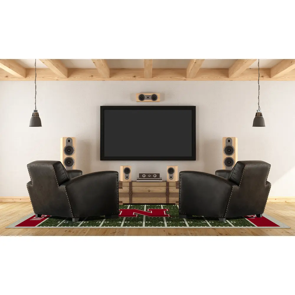University Of Nebraska 6x8 Homefield Rug