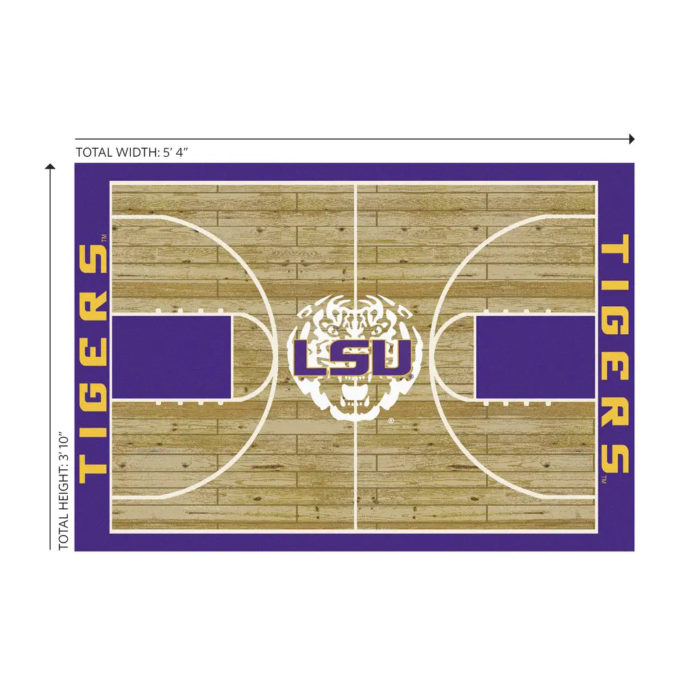 Louisiana State University 4x6 Courtside Rug