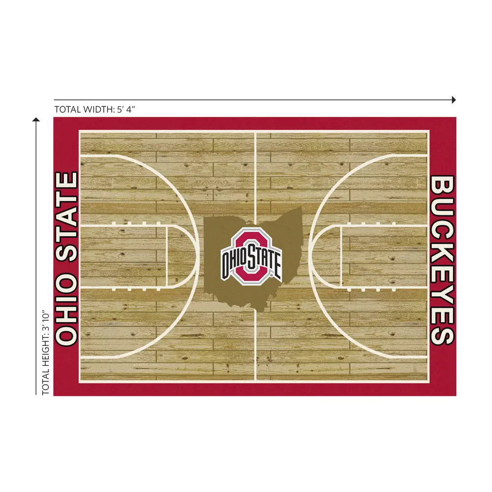 Ohio State 4x6 Courtside Rug