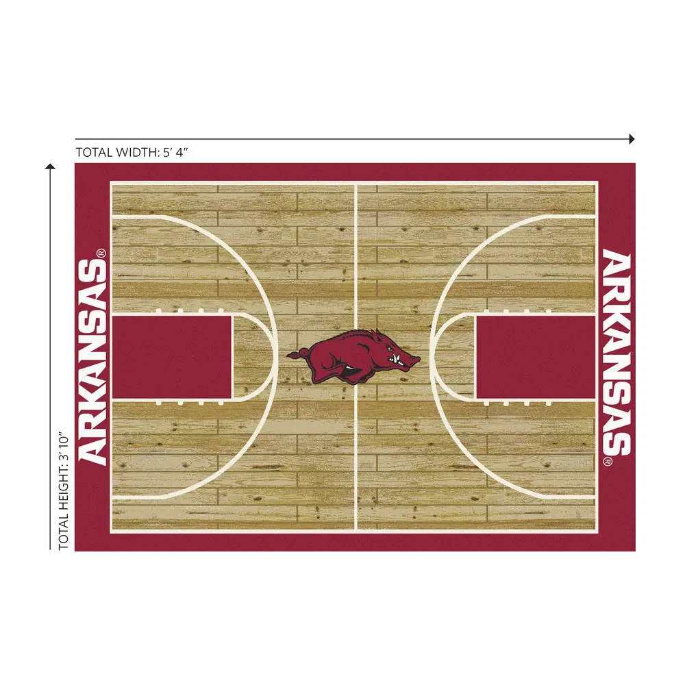University Of Arkansas 4x6 Courtside Rug