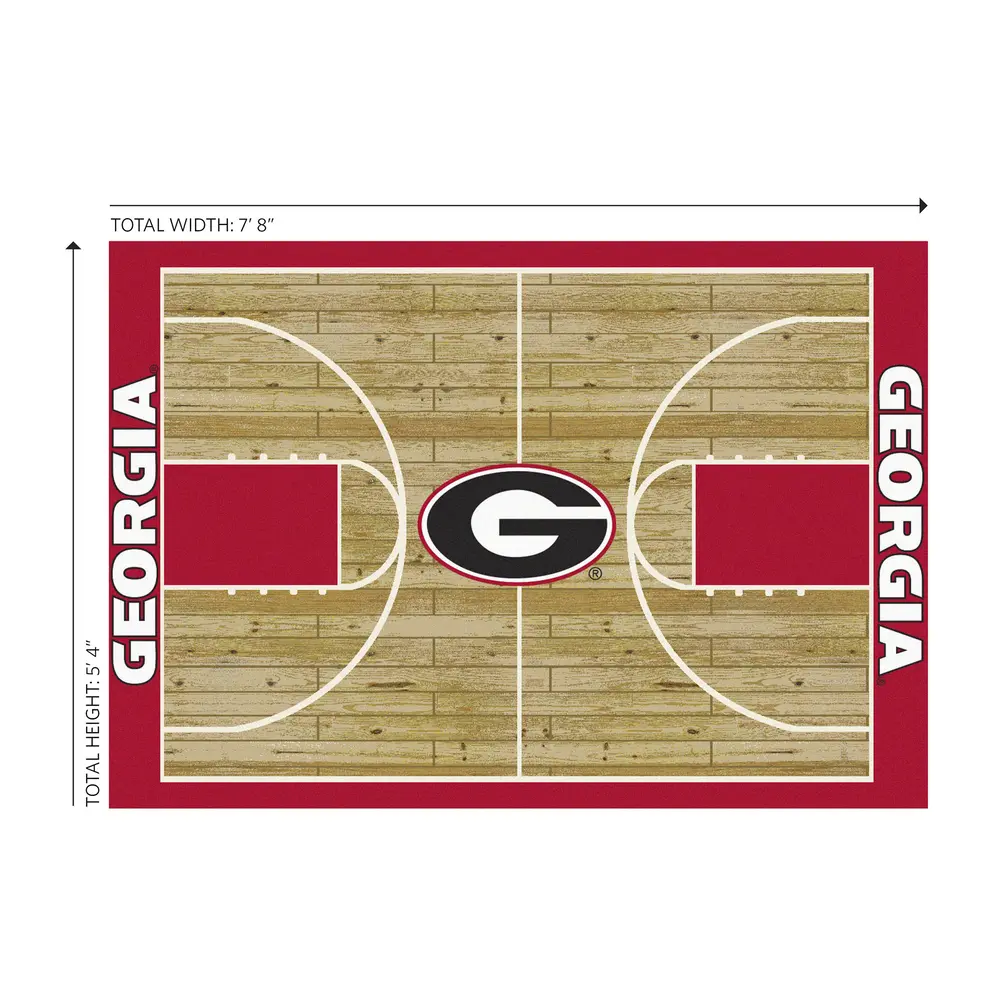 University Of Georgia 6x8 Courtside Rug